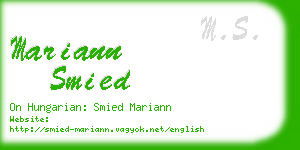 mariann smied business card